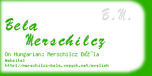 bela merschilcz business card